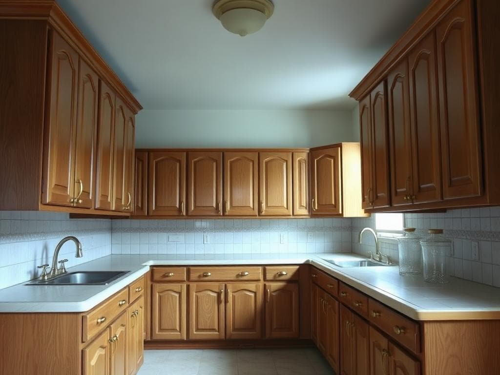 Kitchen Cabinet Transformation before