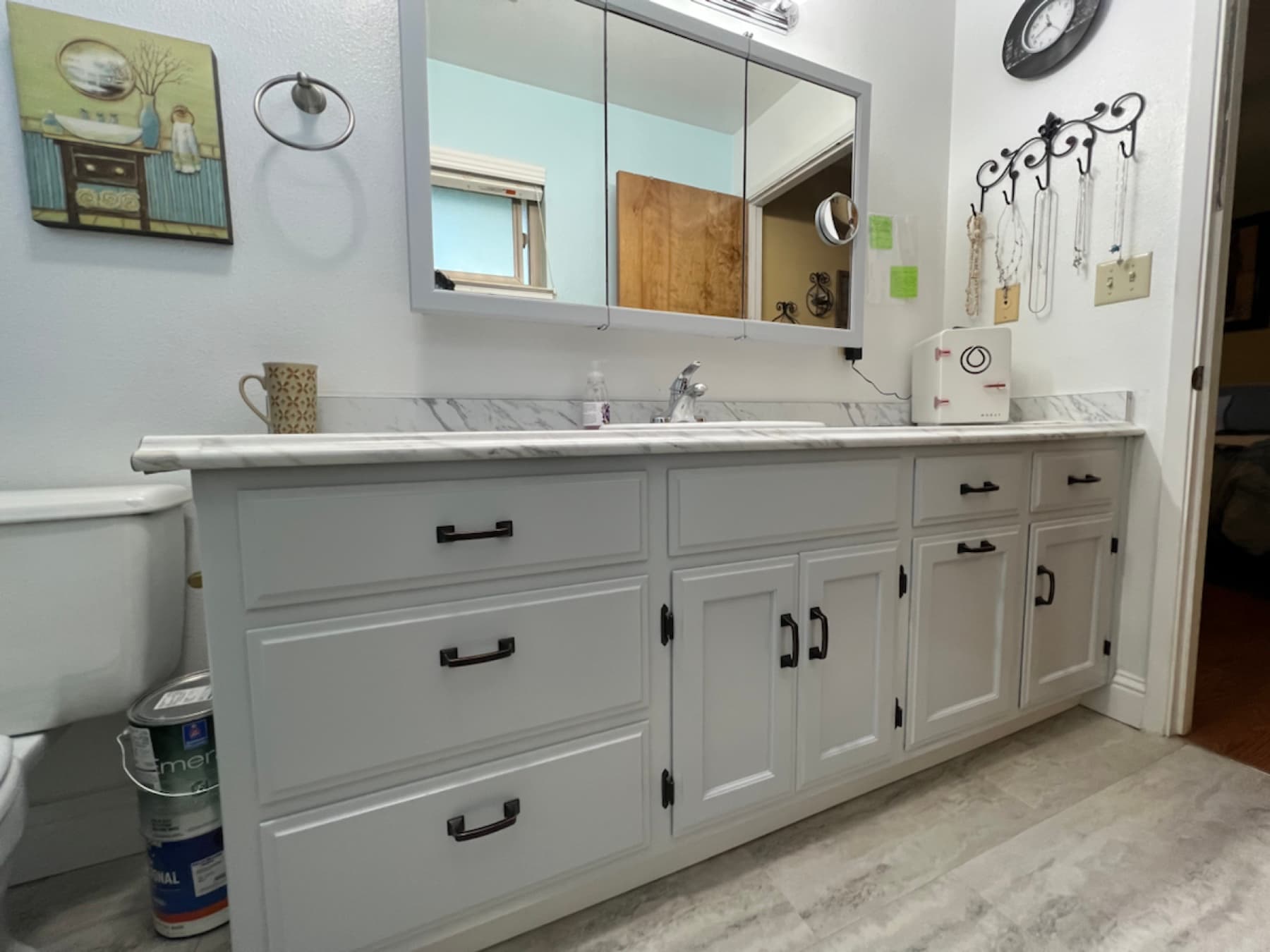 Bathroom Vanity Refinish after