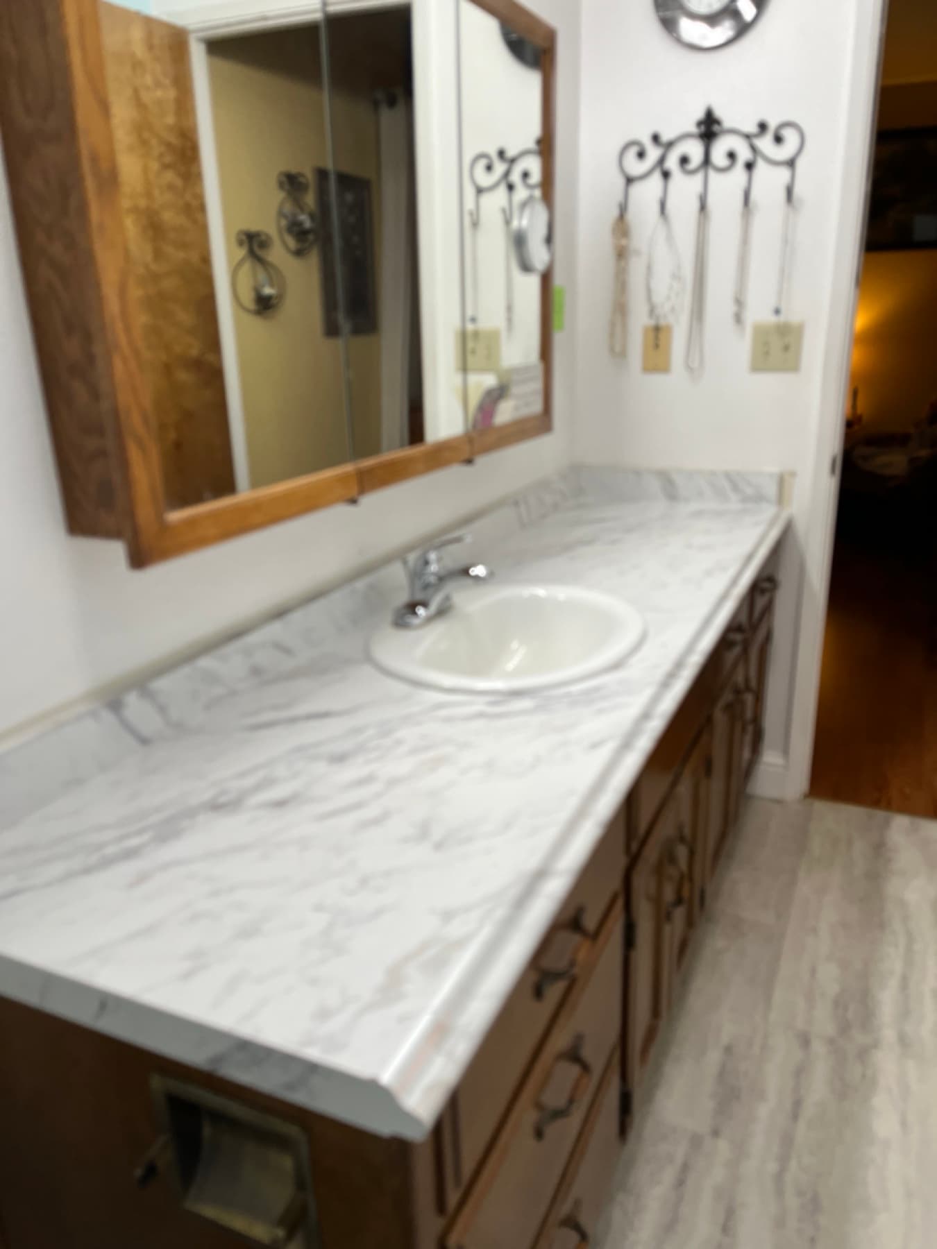 Bathroom Vanity Refinish before