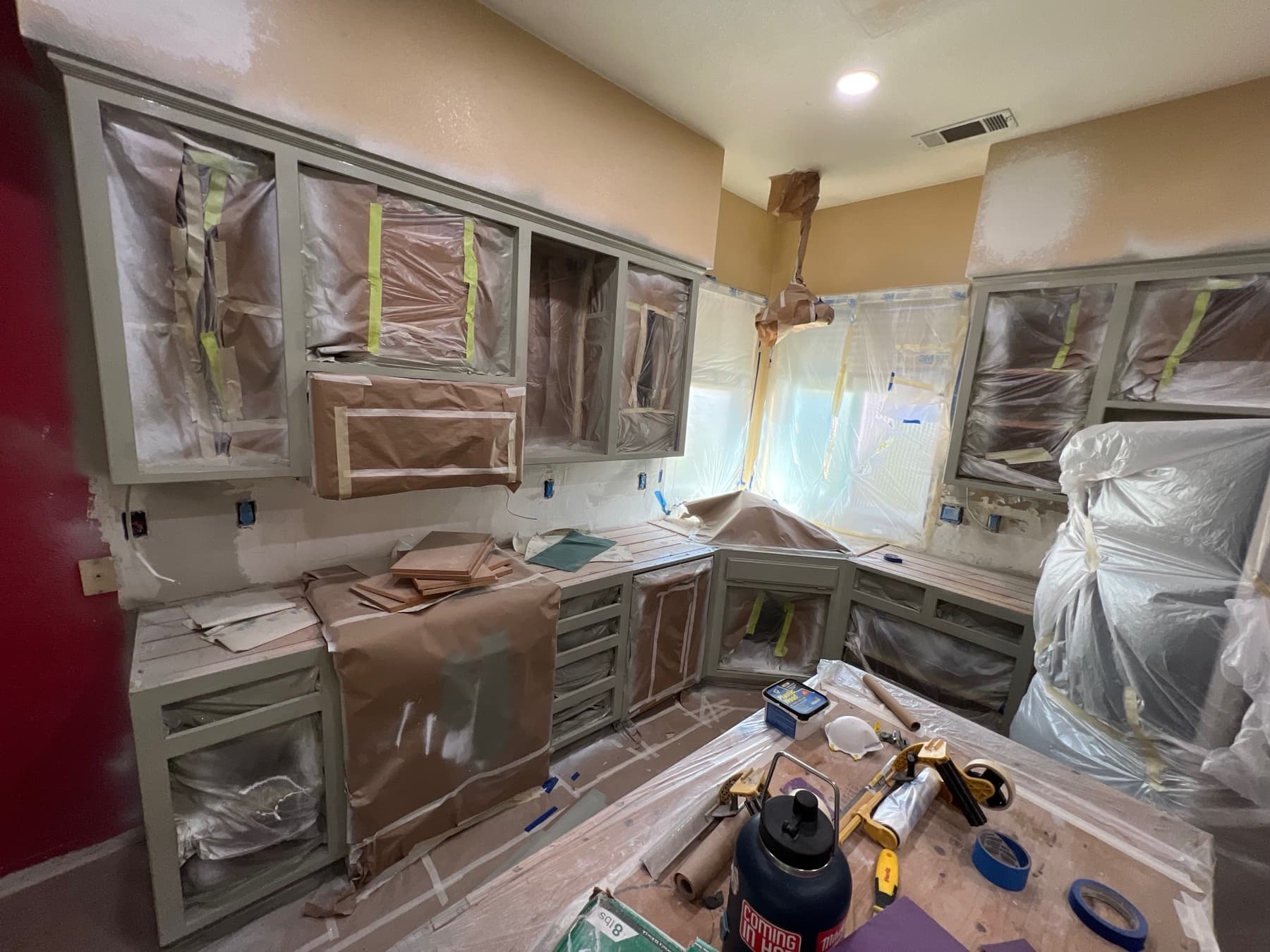 Sage Cabinet Refinish