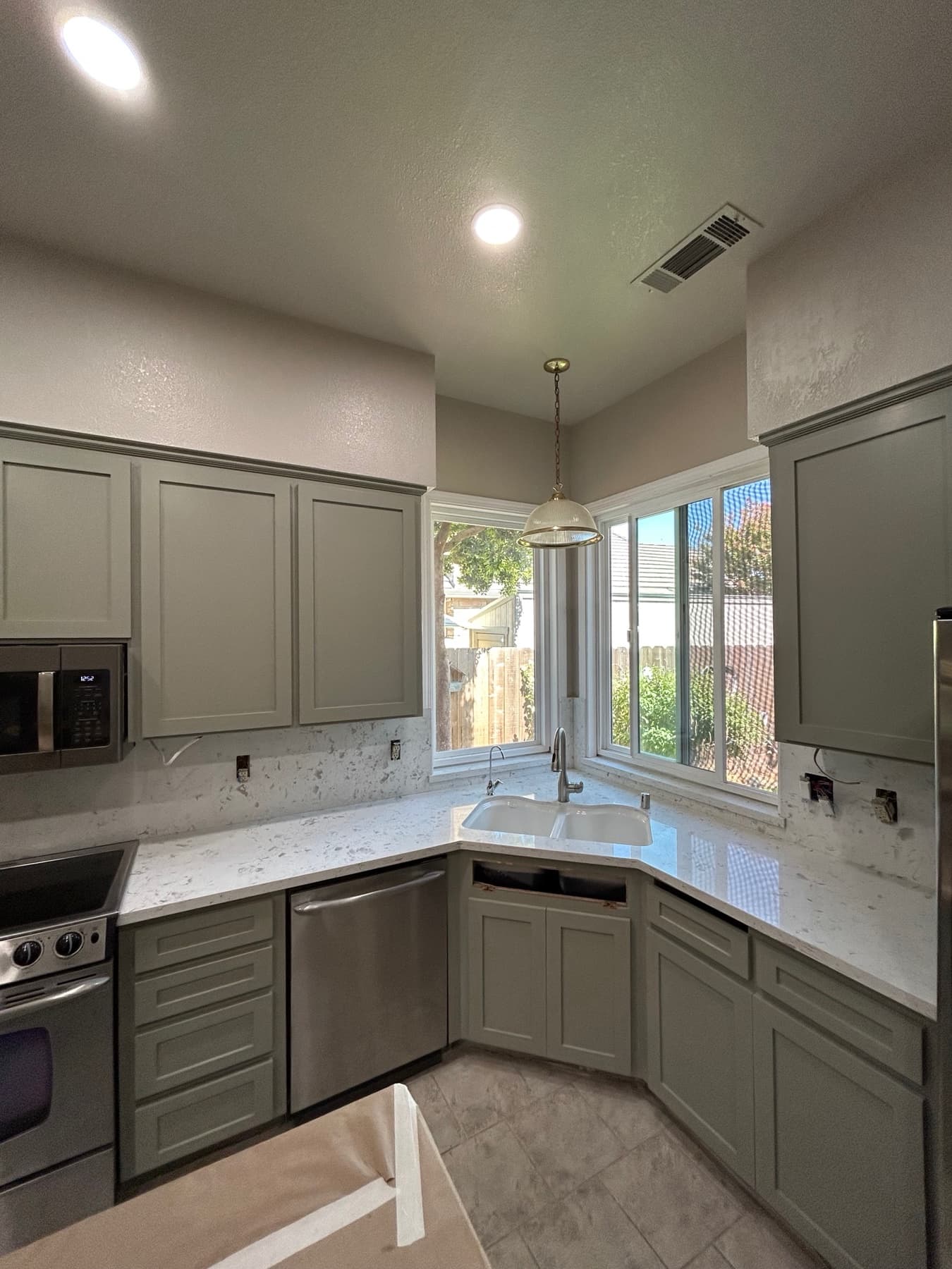 Sage Cabinet Refinish